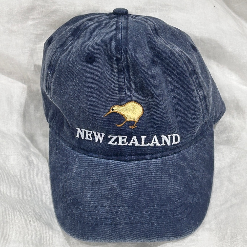 Blue New Zealand Cap with Kiwi Embroidery
